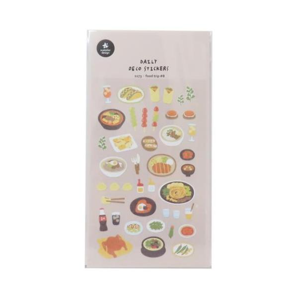 「その他シール」 シールシート スワテリエステッカー food trip#8 S＆C 手帳やノートを可愛くデコレーションしちゃおう 毎日が楽しくなるキュートなZAKKAシリーズ手帳やノート、アルバムなどのステーショナリーに貼って可愛い[ステ...