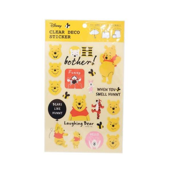 プーさん ディズニー キャラクター シールシート クリアデコステッカー