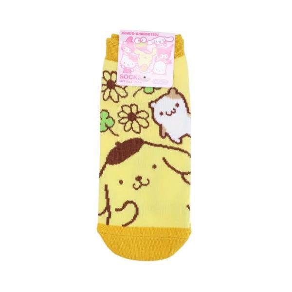 ポムポムプリン レディース ソックス 女性用 靴下 フェイス マフィン