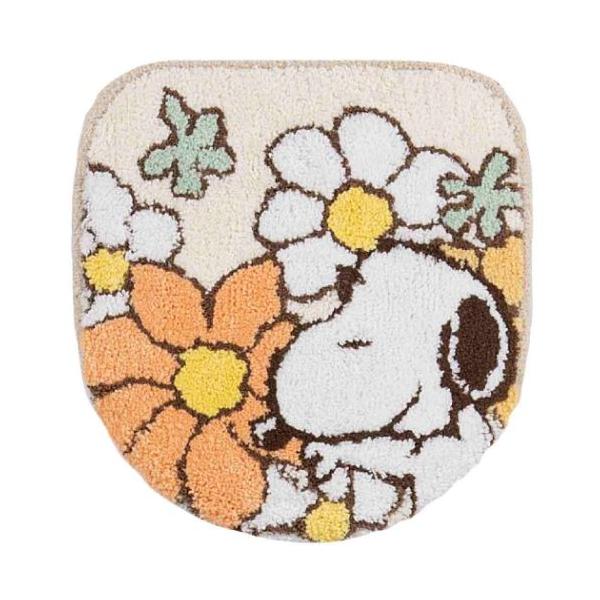 「トイレ用品」 スヌーピー 兼用フタカバー ピーナッツ トイレ用品 キャラクター 花いっぱい オレンジ センコー スヌーピーの可愛い花いっぱいシリーズ 大人気[PEANUTS/SNOOPY]グッズにまたまた可愛いnewアイテム登場こちらはか...