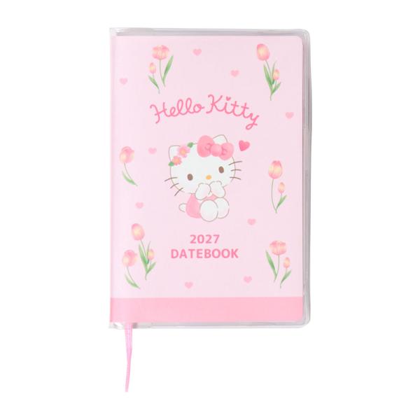ハローキティ マンスリー手帳2027 ポケットデイトブック27 10月始まり スケジュール帳 令和9年手帖 Sanrio サンリオ