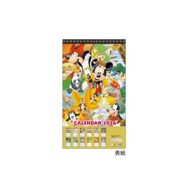 「キャラクター キッズ」 ディズニー 壁掛けカレンダー2026年 ウォールカレンダー 2026Calendar スタンダード 大判スケジュール インテリア 書き込み 令和8年暦 子供部屋にぴったり Mickeyたちのウォールカレンダー 毎年...