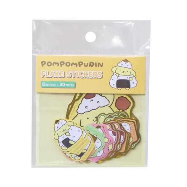 ポムポムプリン ダイカットミニシール フレークシール おべんとうデザイン サンリオ キャラクター