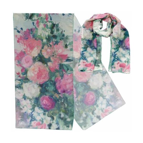 アーチストブルームシリーズ　ストール　ジュリアプリントン「ジューンアバンダンス」　AB-01702 【北海道・沖縄・離島配送不可】 マフラー アーチストブルームシリーズ ストール ジュリア プリントン