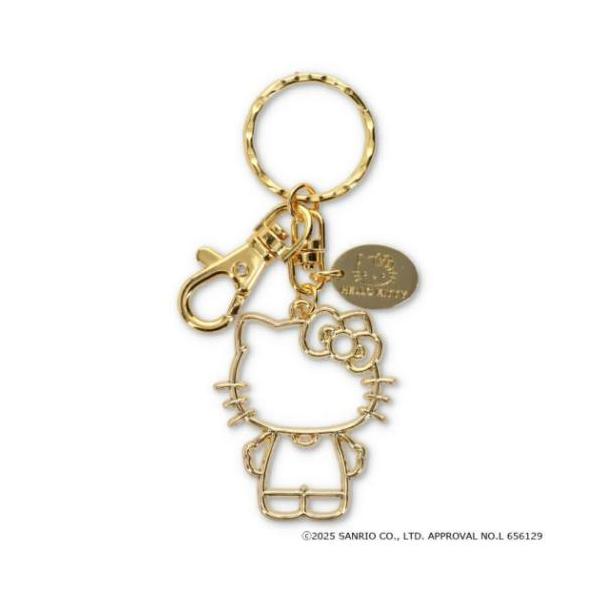 ハローキティ ゴールドキーホルダー キーリング サンリオ キャラクター
