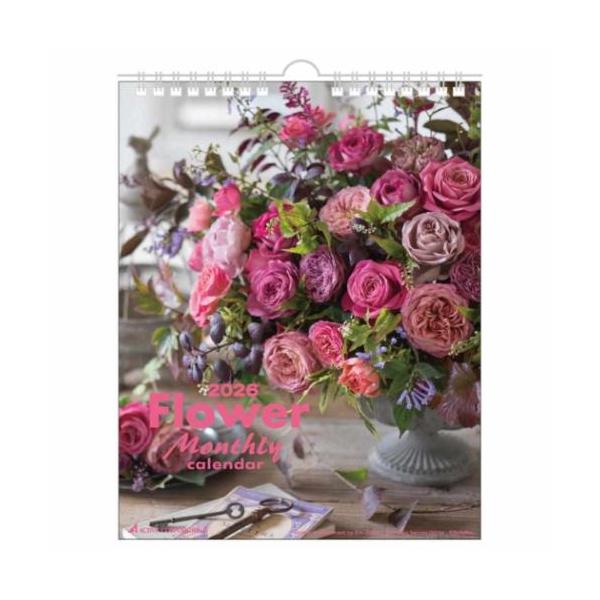 「花/フラワー」 2026 Calendar Flowerマンスリー 壁掛けカレンダー2026年 スケジュール 花写真 書き込み フラワーアーティスト 落合恵美、フォトグラファー 落合里美 季節ごとの花の表情や色合いを大切に、光と風が感じら...