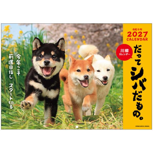 【予約】 2027 Calendar 壁掛けカレンダー2027年 だってシバだもの。 スケジュール 書き込み いぬ 動物写真 インテリア 令和9年暦
