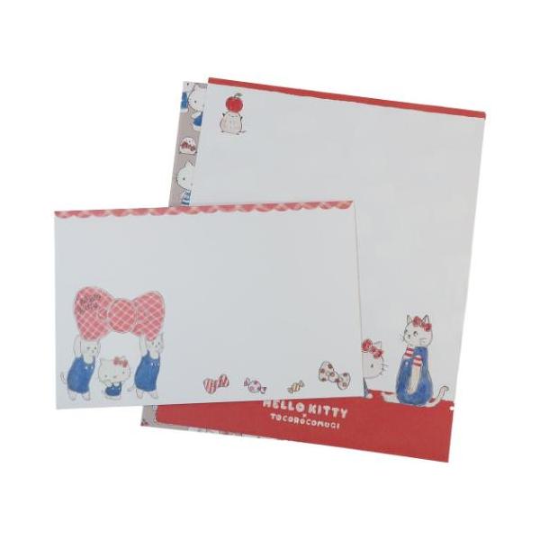 「レターセット」 トコロコムギxサンリオキャラクターズ 手紙セット レターセット キティちゃんとてくてくリボンにゃんこ サンリオ ストーリー性のあるかわいく楽しい世界観のレターセット トコロコムギとサンリオキャラクターズの夢のコラボグッズが...