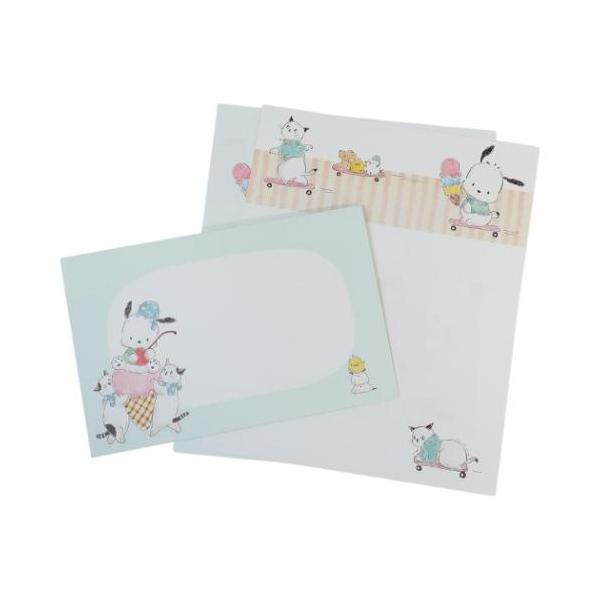 「レターセット」 トコロコムギxサンリオキャラクターズ レターセット サンリオ 手紙セット キャラクター ポチャッコと仲良しアイスクリームにゃんこ ストーリー性のあるかわいく楽しい世界観のレターセット トコロコムギとサンリオキャラクターズの...