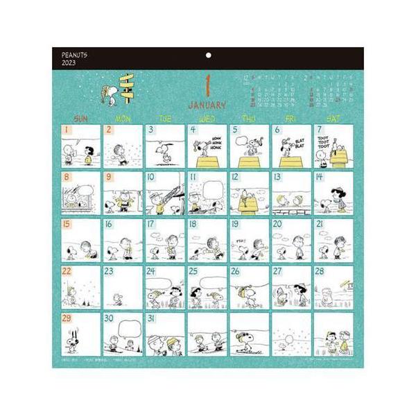 スヌーピー 壁掛けカレンダー2023年 2023Calendar コミックデザイン ピーナッツ 便利 予定表