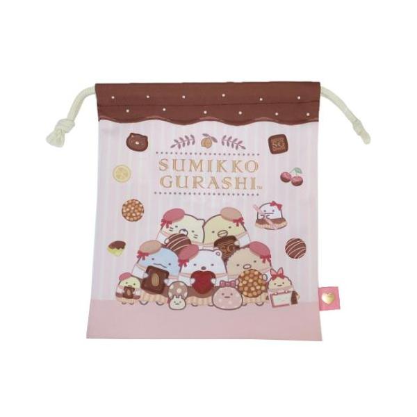 「巾着袋」 すみっコぐらし 巾着 小 巾着袋 サンエックス キャラクター 新入学 新入園にぴったりなかわいいスクール雑貨シリーズ サンエックスの大人気キャラクター[すみっこぐらし]のスクール雑貨シリーズこちらはお弁当袋やコップ入れなどに使え...