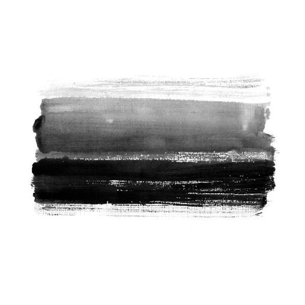 �A�[�g�p�l�� �C���e���A ���_�� �A�[�g Art Panel Black striped watercolor hand dwawn background Abstract Aet Painting 70×70×4cm