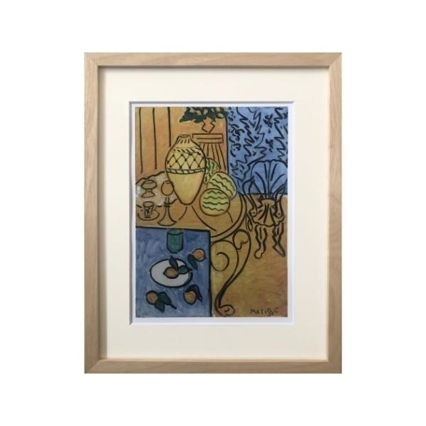 アンリ マティス インテリア インテリアパネル 壁掛け 額付き Henri Matisse Interior in Yellow and Blu 爆買