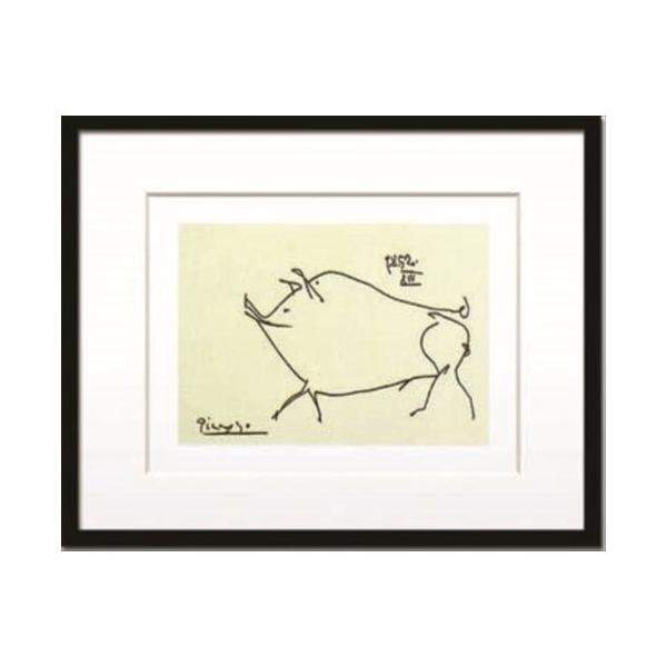 �C���e���A �A�[�g Pablo Picasso Le petit cochon(Silkscreen) �f�U�C�i�[�Y�A�[�g 63×53cm �Ǌ|�� �z�t�� �V���N�X�N���[��