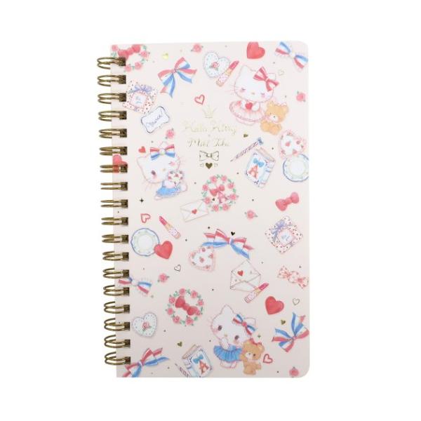 ハローキティ × たけいみき ミニ 方眼ノート スリム リングノート パリ