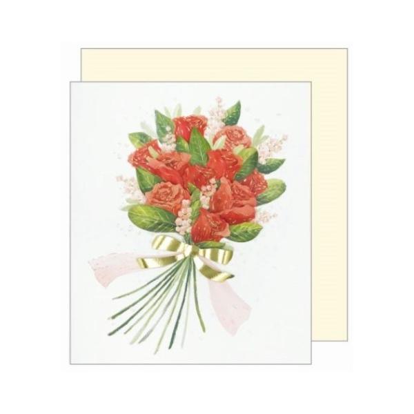 二つ折り メッセージボード 寄せ書き 卒業記念 色紙 花束 赤バラ 小 プレゼント 男の子 女の子 ギフト バレンタイン