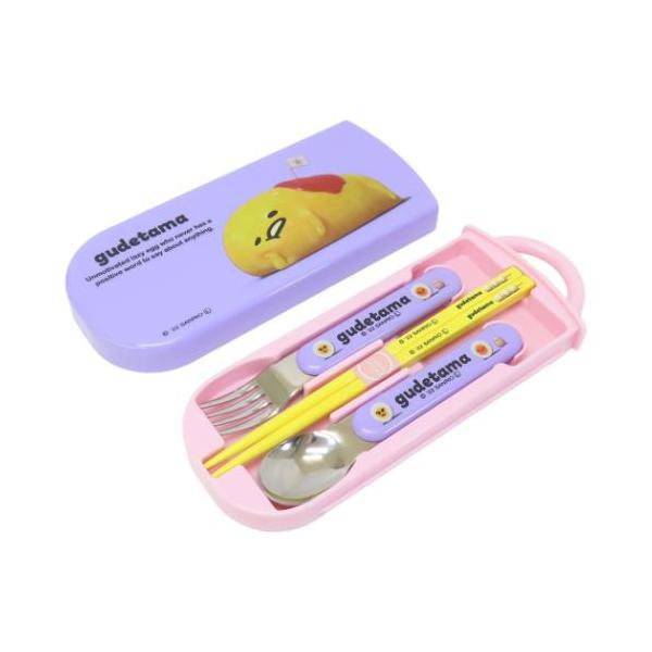 「コンビ トリオセット」 ぐでたま 抗菌食洗機対応スライド式トリオセット サンリオ お箸＆フォーク＆スプーンセット キャラクター 3D ぐでたまのかわいいランチ雑貨シリーズ 大人気サンリオキャラクターズのかわいいランチグッズシリーズこちらは...