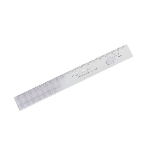 Check チェック ものさし 定規 スリム 17cm 通販 クラウドブルー 