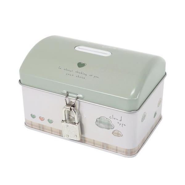 貯金箱 グッズ クラウドタイプ かわいい 鍵付き タカラバコ缶バンク