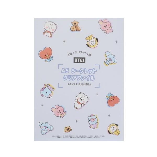 BT21 クリアフォルダー シークレット A5 シングル クリアファイル 全10