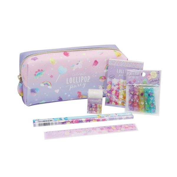文房具セット Lollipop Party 7点文具セット Flavor 小学生 中学生 おしゃれ 女の子向け プレゼント Dejapan Bid And Buy Japan With 0 Commission