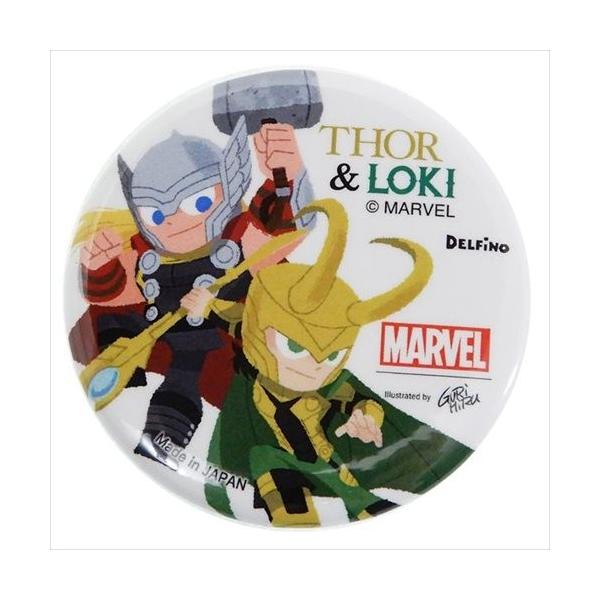 絶版　19年製　【マイティソー】marvel ヴィンテージ デザイン　缶バッジ 缶バッジ マイティソー＆ロキ 56mmカンバッジ グルヒル マーベル デル