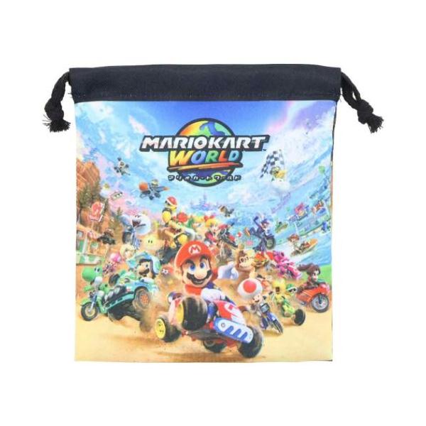 「巾着袋」 巾着袋 マリオカートワールド きんちゃくポーチS 新学期準備雑貨 幼稚園 小学生 新入学 新学期にぴったりなスクール雑貨シリーズ 大陸横断。世界をまたぐレースが開幕！Nintendo Switch 2専用ゲーム[マリオカートワー...