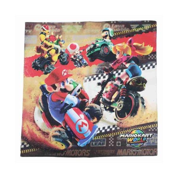 「ランチクロス」 コットンナフキン マリオカートワールド ランチクロス B 大判サイズでお弁当包みや大判のハンカチにおすすめ 大陸横断。世界をまたぐレースが開幕！Nintendo Switch 2専用ゲーム[マリオカートワールド]からグッズ...