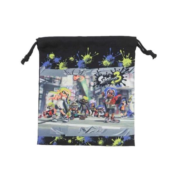 「巾着袋」 スプラトゥーン3 グッズ 巾着袋 キャラクター 巾着Ｓ 新入学 新学期にぴったりなスクール雑貨シリーズ 大人気ゲーム[スプラトゥーン 3]のスクール雑貨シリーズこちらは小物を入れたりしておくのに便利な[きんちゃく袋]キッズ用のお...