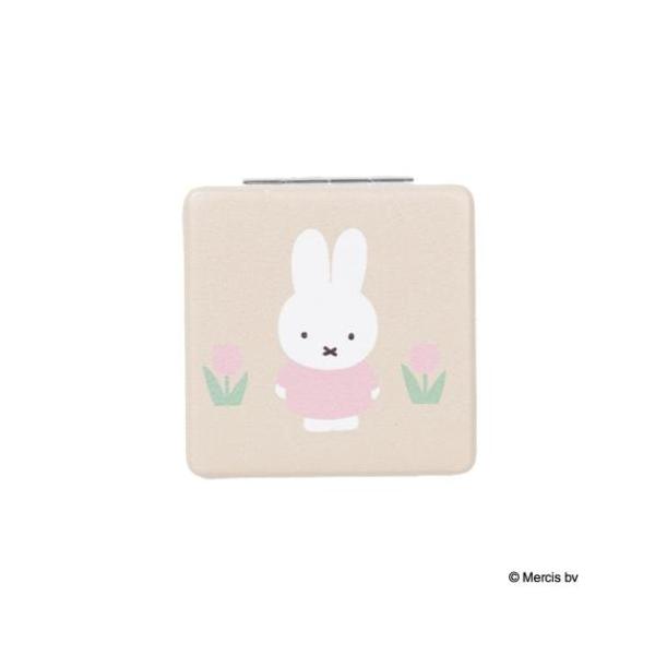 「手鏡」 ミッフィー グッズ 手鏡 絵本キャラクター MIFFY RED＆PINK コンパクトミラー チューリップ フワフワした相良刺繍が、毛並みのように可愛らしいシリーズ ディックブルーナの人気絵本[miffy/ミッフィーちゃん]グッズに...