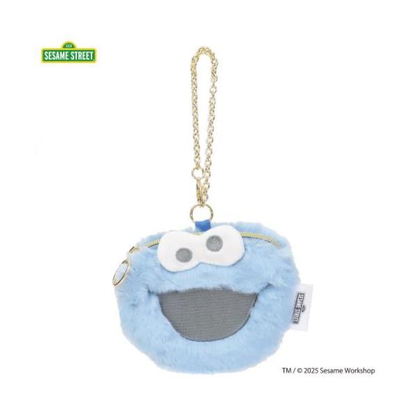 セサミストリート クッキーモンスター キャラクター ミニポーチ ミニダイカットポーチ SESAME STREET FACE FUR 爆買