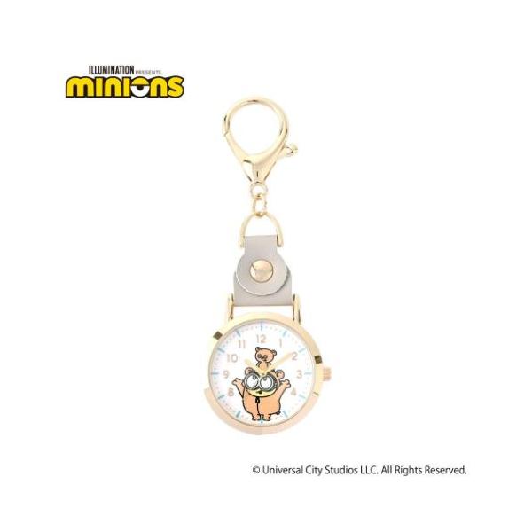 「腕時計」 ミニオンズ キャラクター キーホルダー時計 レザーウォッチKC GY ユニバーサル映画 POPなデザインが可愛いキーチェーンウォッチ こちらはPOPなデザインがかわいい[キーチェーンウォッチ]バッグやポーチなど色々なところに付け...
