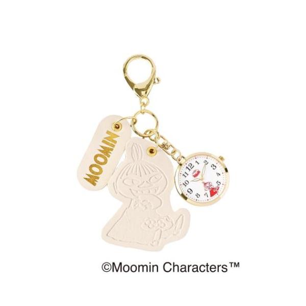 「腕時計」 ムーミン 北欧 キャラクター キーホルダー時計 ムーミン型押しレザーチャームKC IV アイボリー リトルミイ ムーミンの可愛い時計シリーズ [Moomin/ムーミン]グッズに可愛いnewアイテム登場こちらはキュートな[型押しレ...