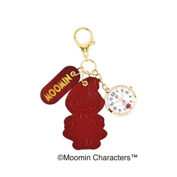 「腕時計」 ムーミン ムーミン型押しレザーチャームKC キーホルダー時計 RE レッド リトルミイ 北欧 キャラクター ムーミンの可愛い時計シリーズ [Moomin/ムーミン]グッズに可愛いnewアイテム登場こちらはキュートな[型押しレザー...