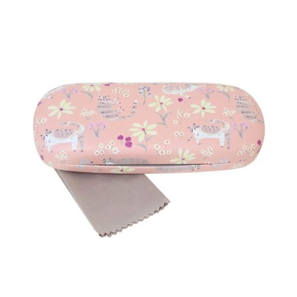 「メガネ サングラス」 眼鏡ケース ハナキャット クロス付きメガネケース ねこ ピンク ハードタイプだからカバンの中でもしっかり守ってくれる FRIENDSHILLシリーズからかわいいNEWアイテムが登場こちらは大人気アイテム[メガネケース...