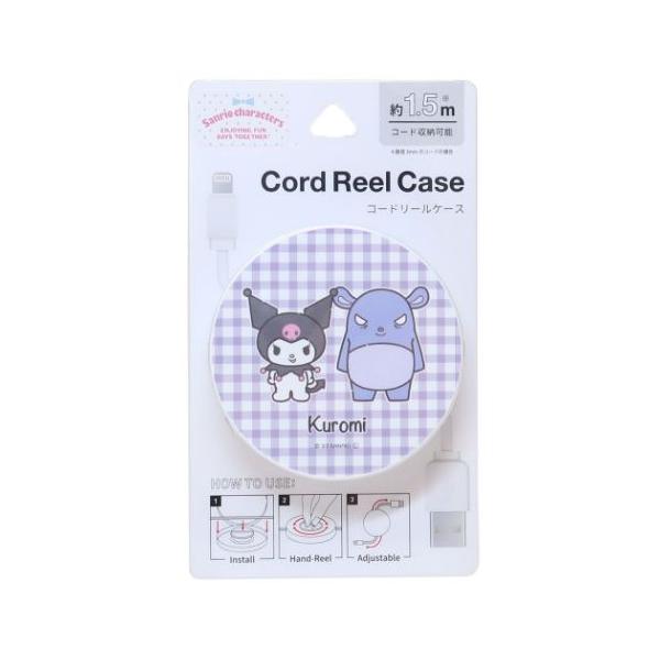 「スマホアクセその他」 クロミ コードリールケース ケーブルホルダー サンリオ キャラクター ケーブル等のコード類をコンパクトに収納できる 大人気サンリオキャラクターグッズにまたまた可愛いnewアイテム登場こちらは使いやすい[コードリールケ...