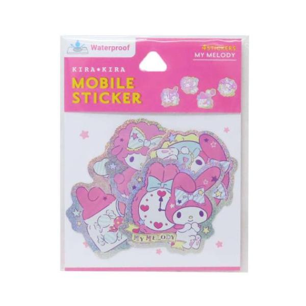 「ステッカー：キャラクター」 マイメロディ モバイルステッカー ダイカットシール サンリオ キャラクター 音楽プレイヤーやスマートフォンの外側、内側をカスタムアレンジ 大人気サンリオキャラクターグッズにまたまた可愛いnewアイテム登場こちら...