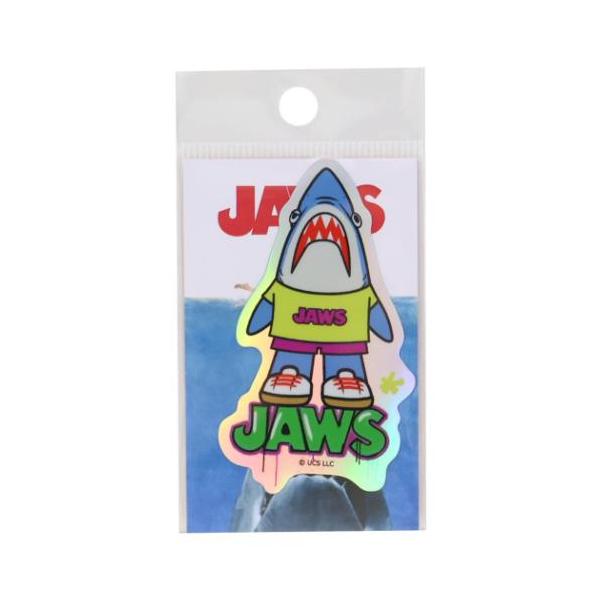 「ステッカー：キャラクター」 ホログラムステッカー ジョーズ ダイカットシール ゼネラルステッカー 03 自転車やパソコンいろんなところに貼って楽しい耐水ステッカー 人喰いサメが襲うパニックムービー[JAWS/ジョーズ]がグッズになって登場...