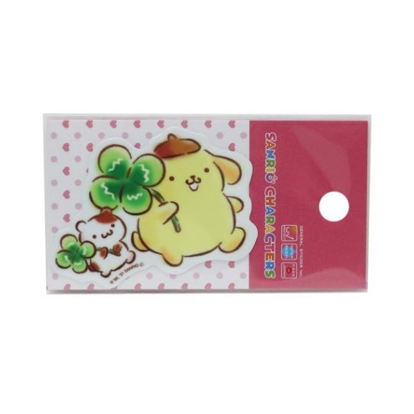 「ステッカー：キャラクター」 ポムポムプリン キャラクター ダイカット ミニステッカー ダイカット ステッカー クローバー サンリオ グッズ ポムポムプリンの可愛い防水ミニステッカー 2021年に25周年を迎えるサンリオの大人気キャラ[PO...