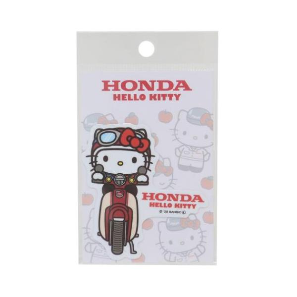 「シール：キャラクター」 HONDA×ハローキティ グッズ ダイカットシール サンリオ キャラクター 自転車やパソコンいろんなところに貼って楽しい耐水ステッカー 大人気ハローキティとHONDAがコラボしたかわいいステッカーが登場こちらは人気...