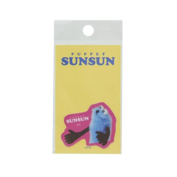 「ステッカー：キャラクター」 ビニールシール パペットスンスン ダイカットミニステッカー PUPPET SUNSUN スンスン ロゴ 耐水耐光 デコステッカー 自転車やパソコンいろんなところに貼って楽しい耐水ステッカー SNSで人気のキャラ...
