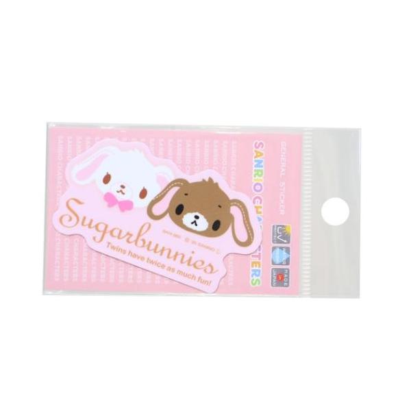 「ステッカー：キャラクター」 ビニールシール シュガーバニーズ ダイカット ミニステッカー フェイス サンリオ ゼネラルステッカー 自転車やパソコンいろんなところに貼って楽しい耐水ステッカー 大人気サンリオキャラクターグッズにまたまた可愛い...