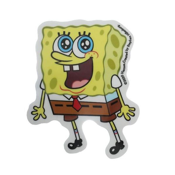 「ステッカー：キャラクター」 ダイカット ミニ ステッカー スポンジボブ 防水 シール  SPO-013 自転車やパソコンいろんなところに貼って楽しい防水ステッカー ニコロデオンでも大人気[SPONGEBOB]がかわいいミニステッカーになっ...