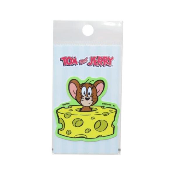 「ステッカー：キャラクター」 トムとジェリー ダイカットミニステッカー ビニールシール チーズ ワーナーブラザース キャラクター 自転車やパソコンいろんなところに貼って楽しい耐水ステッカー 大人気トム＆ジェリーグッズにまたまた可愛いnewア...