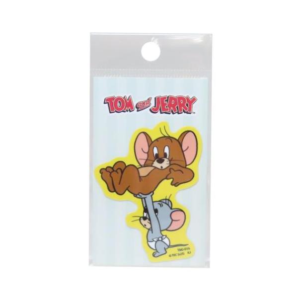 「ステッカー：キャラクター」 トムとジェリー ダイカットミニステッカー ビニールシール 持ち上げ ワーナーブラザース キャラクター 自転車やパソコンいろんなところに貼って楽しい耐水ステッカー 大人気トム＆ジェリーグッズにまたまた可愛いnew...