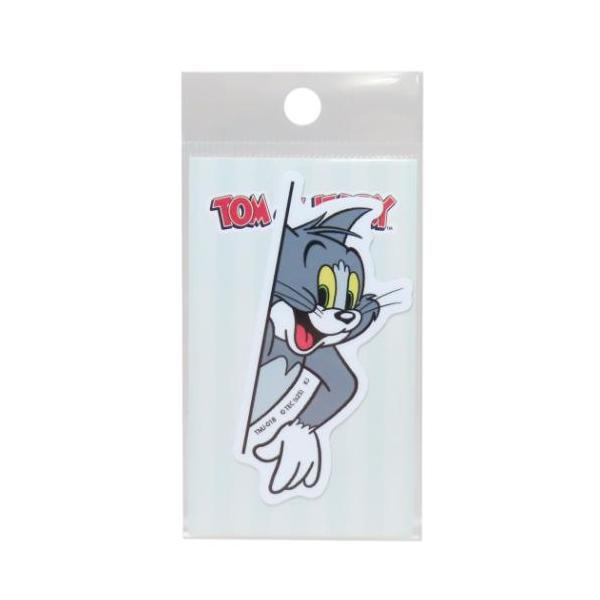 「ステッカー：キャラクター」 トムとジェリー ビニールシール ダイカットミニステッカー トム ひょっこり ワーナーブラザース ゼネラルステッカー 自転車やパソコンいろんなところに貼って楽しい耐水ステッカー 大人気トム＆ジェリーグッズにまたま...