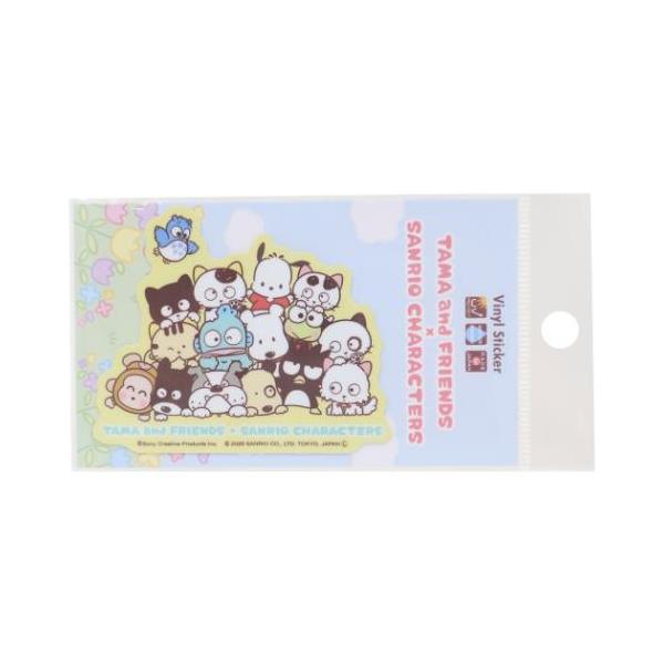 「ステッカー：キャラクター」 タマ＆フレンズxサンリオキャラクターズ グッズ ダイカットシール サンリオ キャラクター ビニールステッカー 自転車やパソコンいろんなところに貼って楽しい耐水ステッカー 大人気[サンリオキャラクターズ]と[タマ...