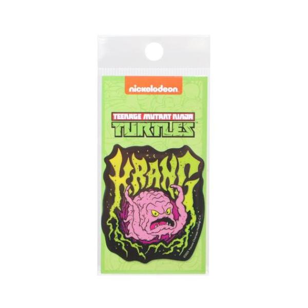 「ステッカー：キャラクター」 ニンジャタートルズ ホログラムミニステッカー ビニールシール キャラクター KRANG 自転車やパソコンいろんなところに貼って楽しい耐水ステッカー マニアに絶大なる支持を受ける[ティーンエイジミュータント ニン...