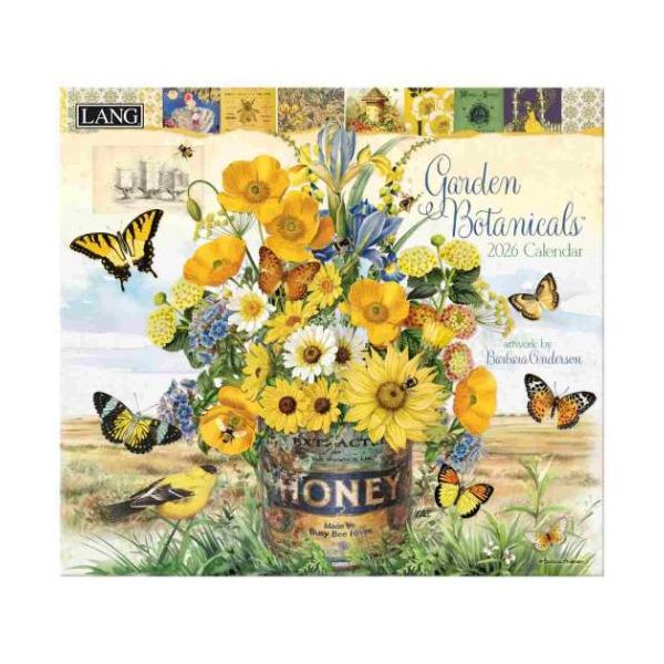 「LANG/ラング」 壁掛けカレンダー2026年 LANG ラング 2026 Calendar Barbara Anderson Garden Botanicals 毎年人気のアメリカLANG社のカントリー&amp;フォークカレンダー 毎年...