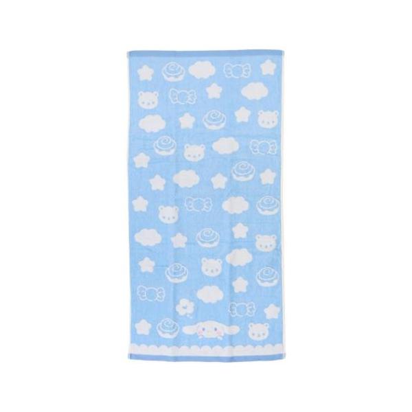 「バスタオル」 シナモロール 無撚糸スチームシャーリングコンパクトバスタオル サンリオ バスタオル キャラクター ナチュラルソフト コットン100％で柔らかな手触り＆吸水もバツグン 大人気サンリオキャラクターのかわいいタオルシリーズこちらは...